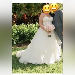 Morilee by Madeline Gardner Wedding Dress SZ 14 DRY CLND, PERFECT COND.+ extras!